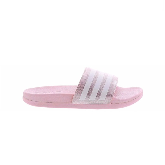 ADIDAS ADILETTE COMFORT YOUTH GIRLS ATHLETIC SLIDE SANDAL US 5 Pink GLITTER - Picture 3 of 7